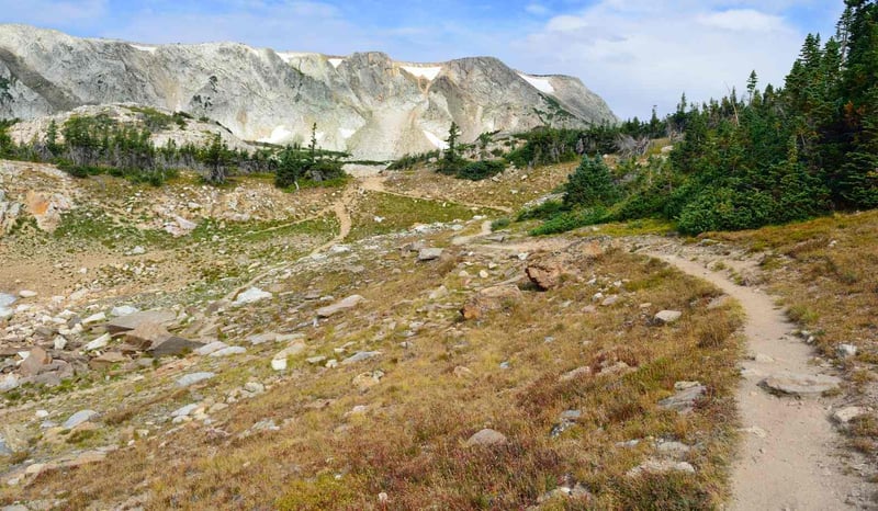 Alpine trail in Medicine Bow mountains