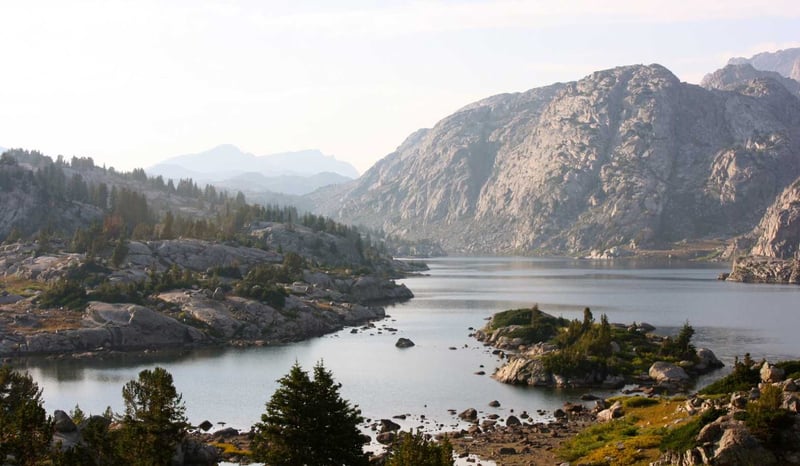 Hiking trail view in South Piney Canyon in Wyoming
