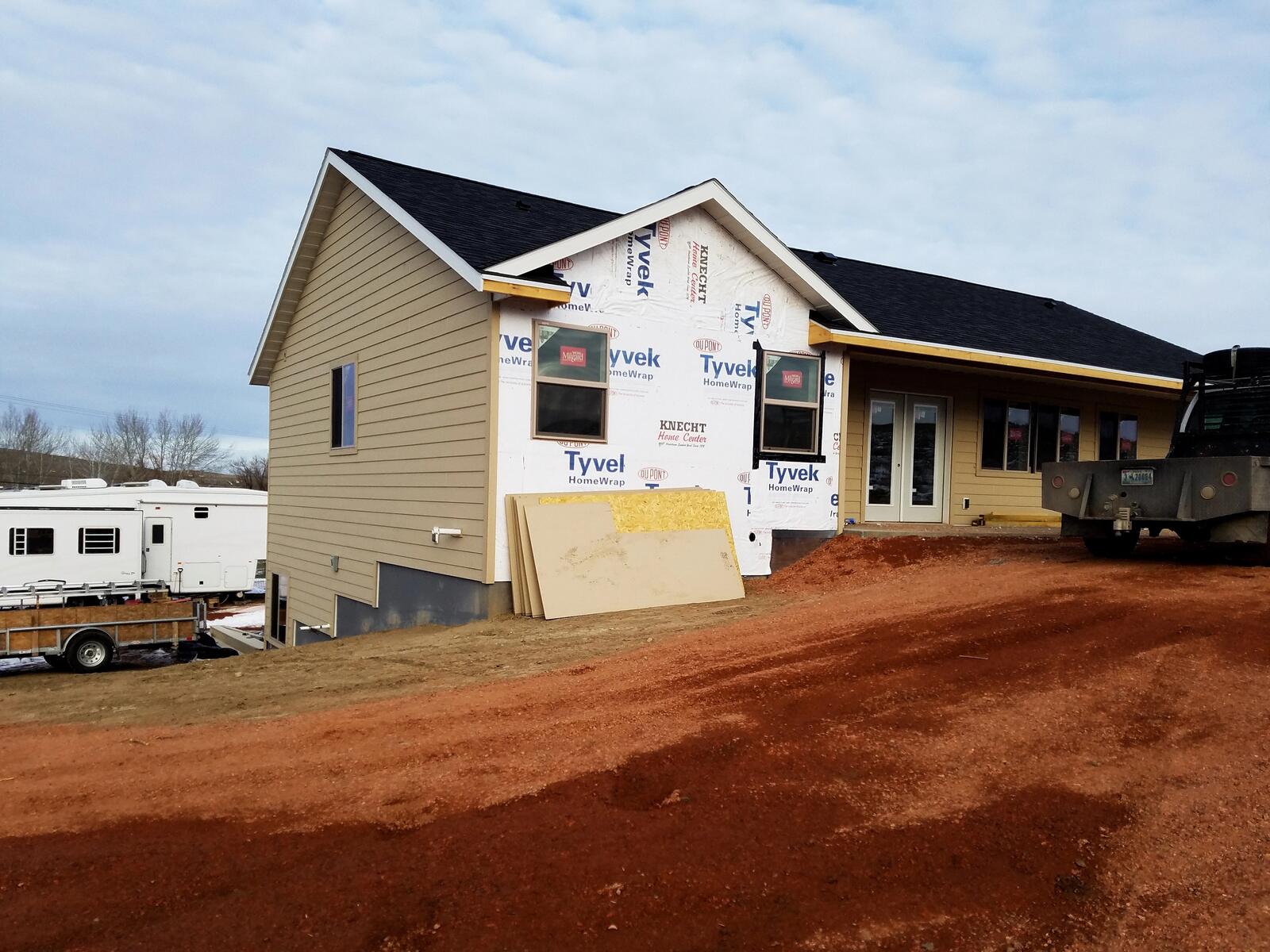 custom home being built in wyoming