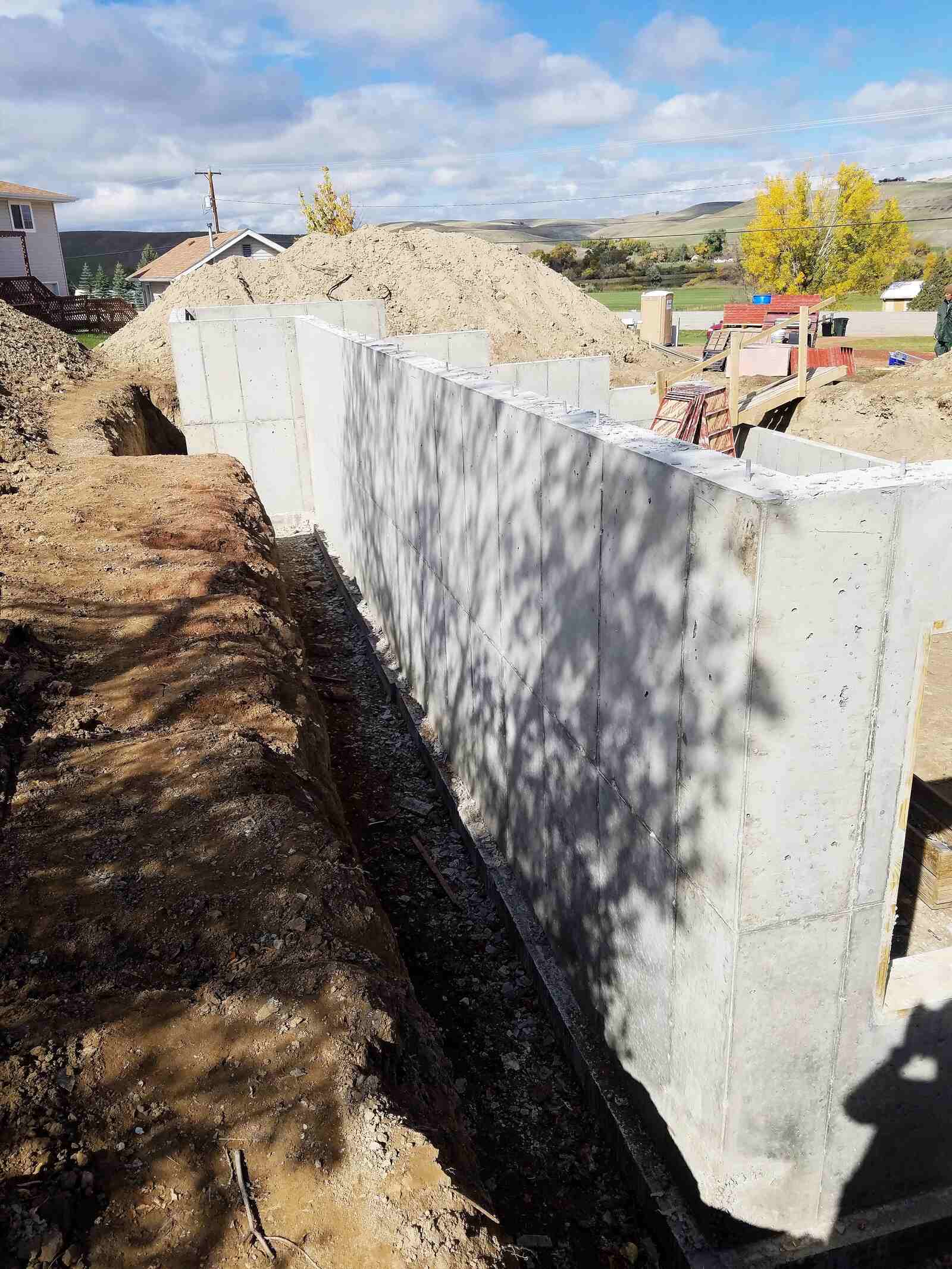 custom home cement wall framing in wyoming