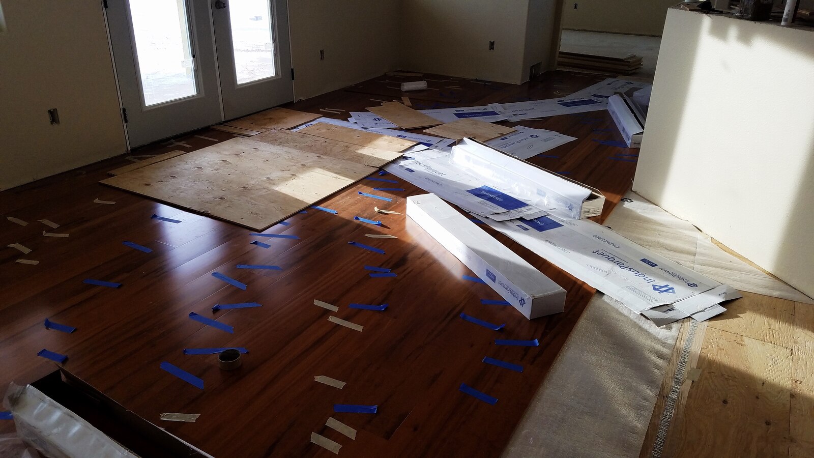 custom home flooring being put in wyoming
