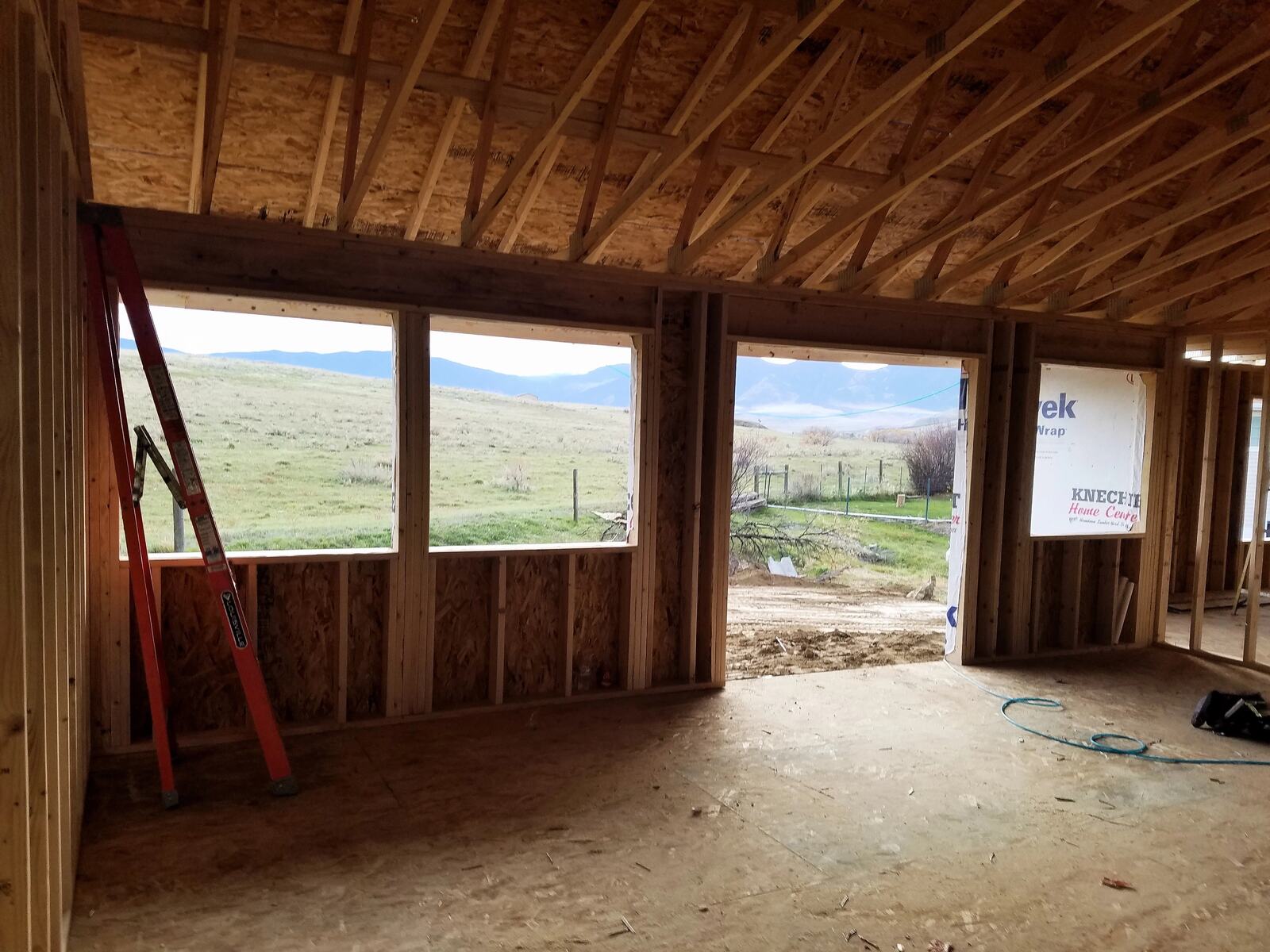 interior custom home frame of home in wyoming