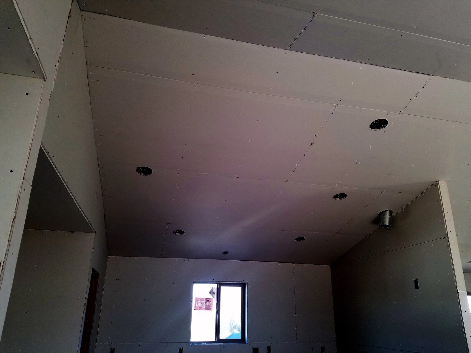 recessed lighting being done in custom home in wyoming