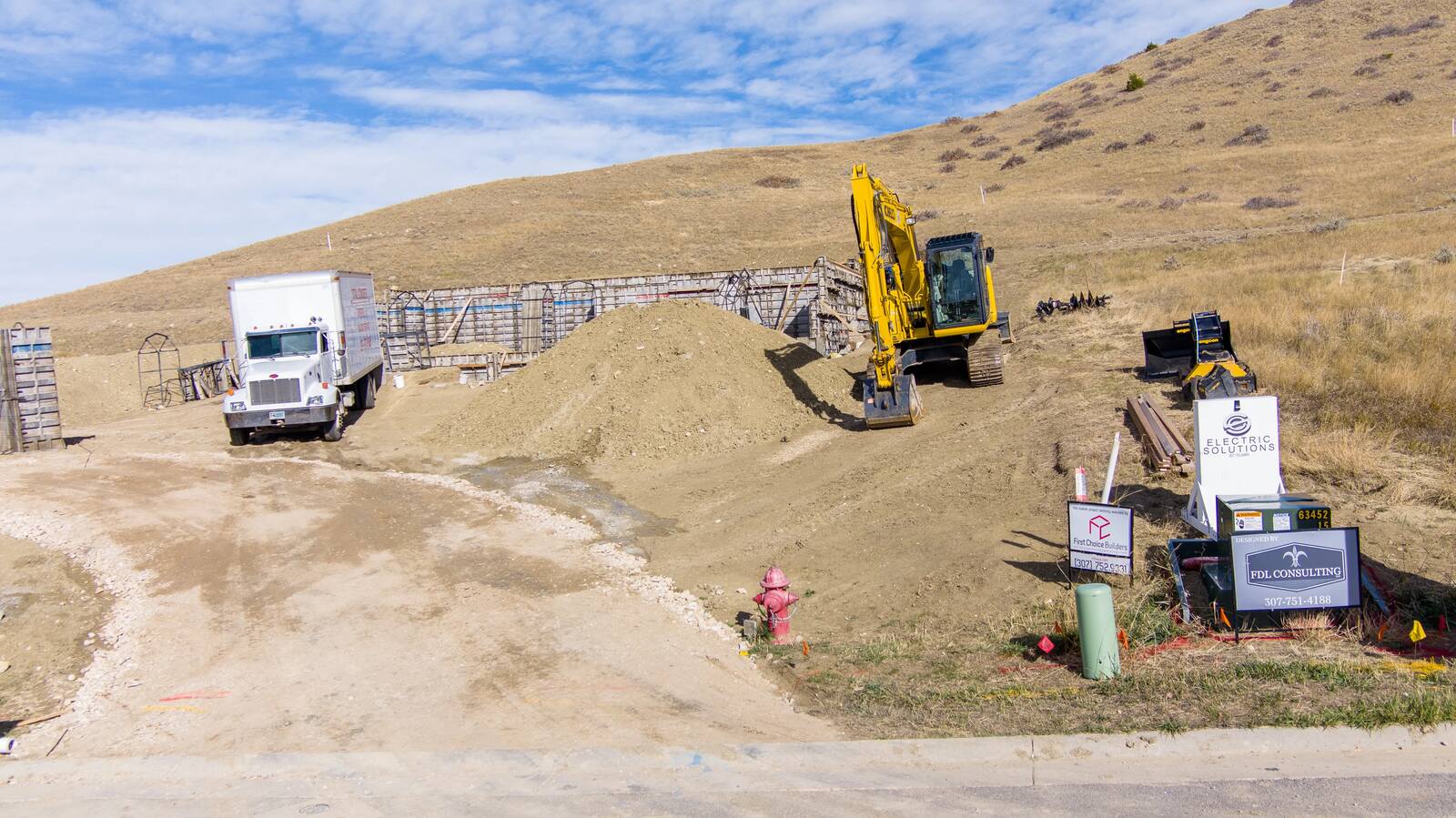 custom home being built in wyoming