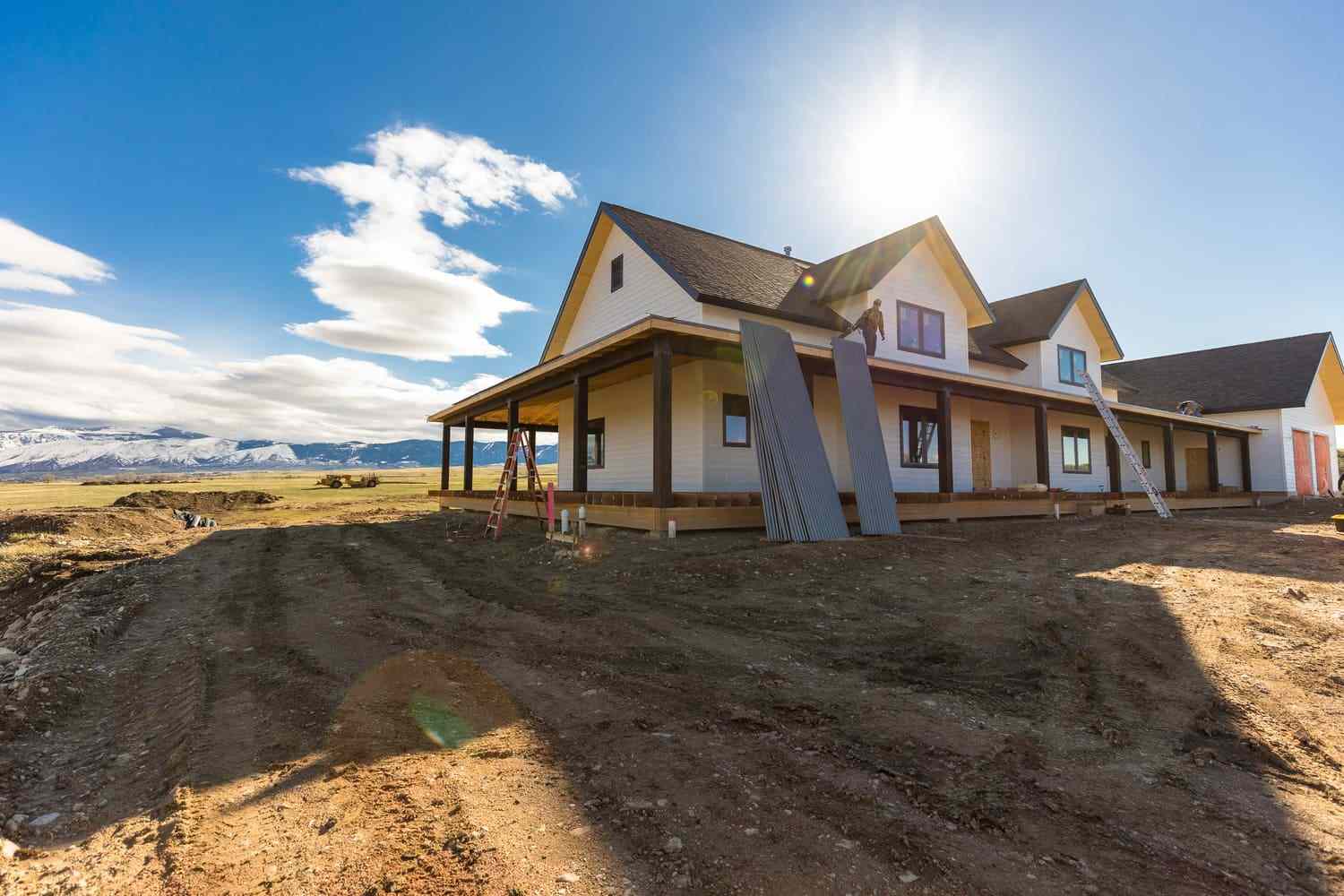 New construction exterior progress in Wyoming