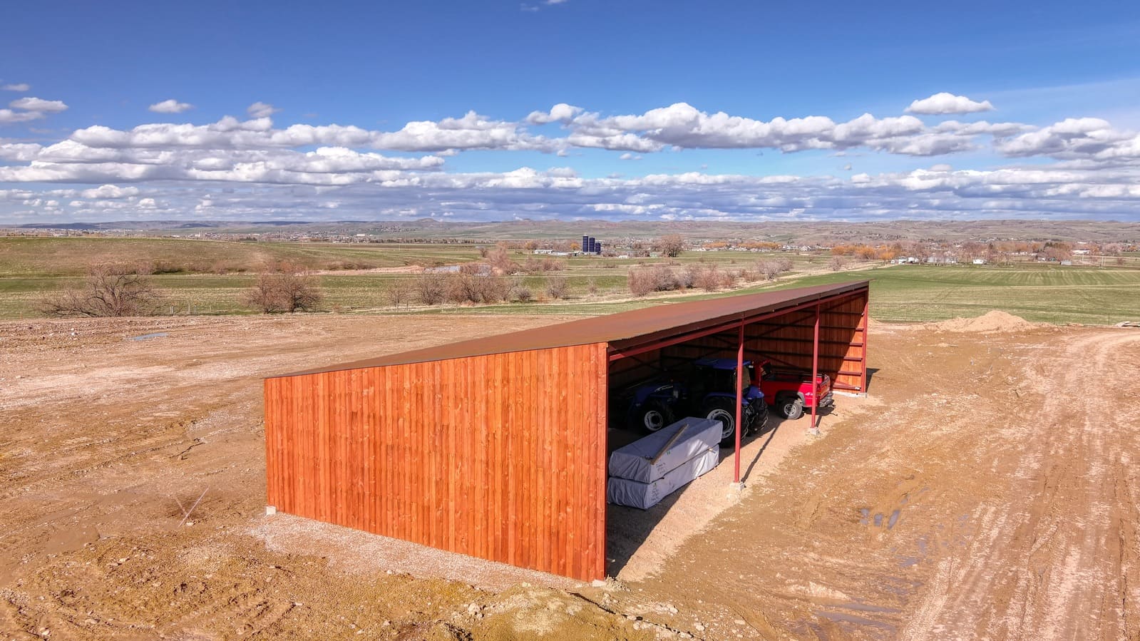 Custom barn garage with slated roofing